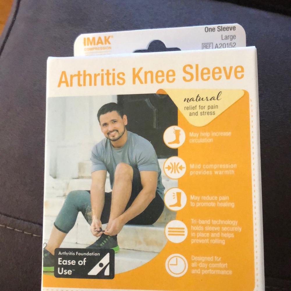 IMAK compression arthritis knee sleeve.